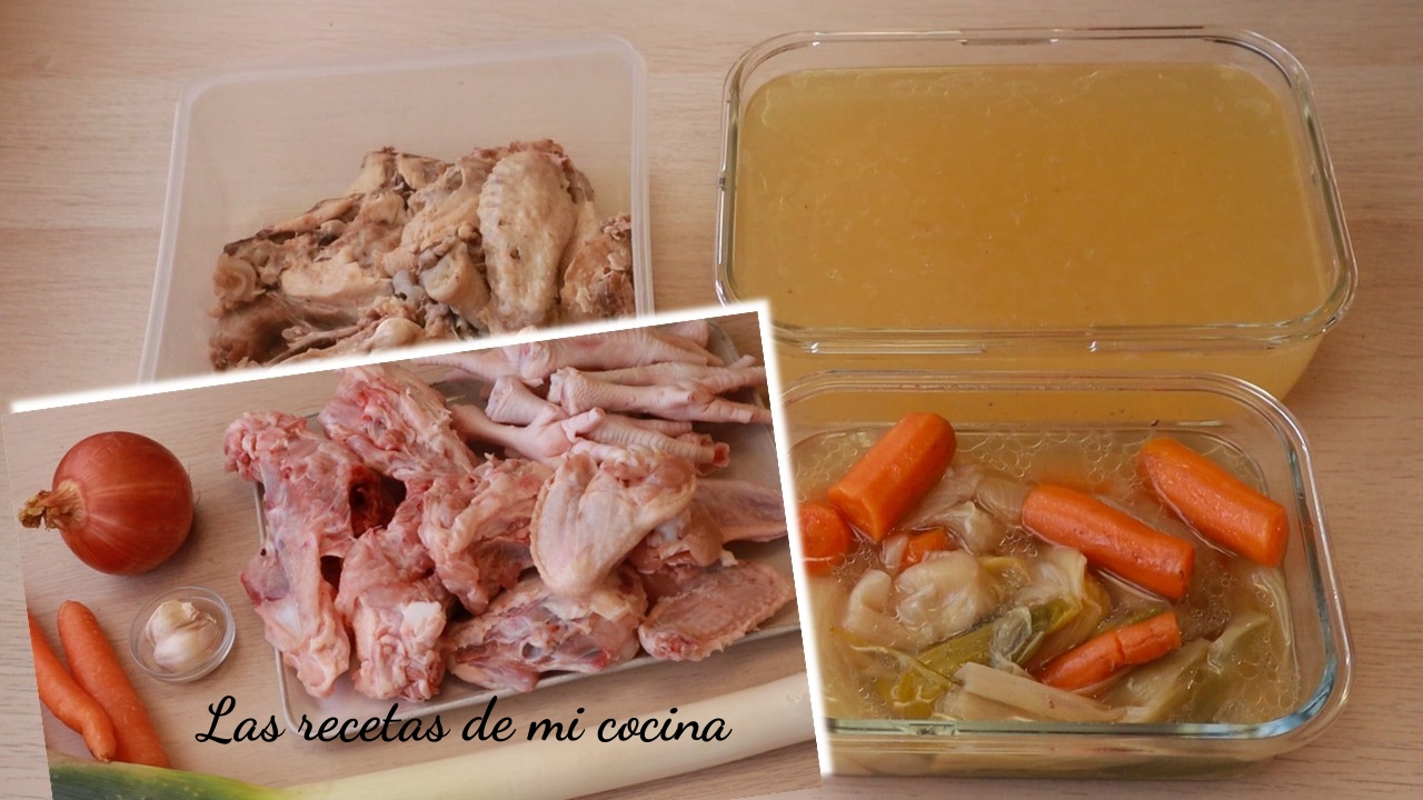 CALDO DE POLLO CON VERDURAS (VIDEORECETA)