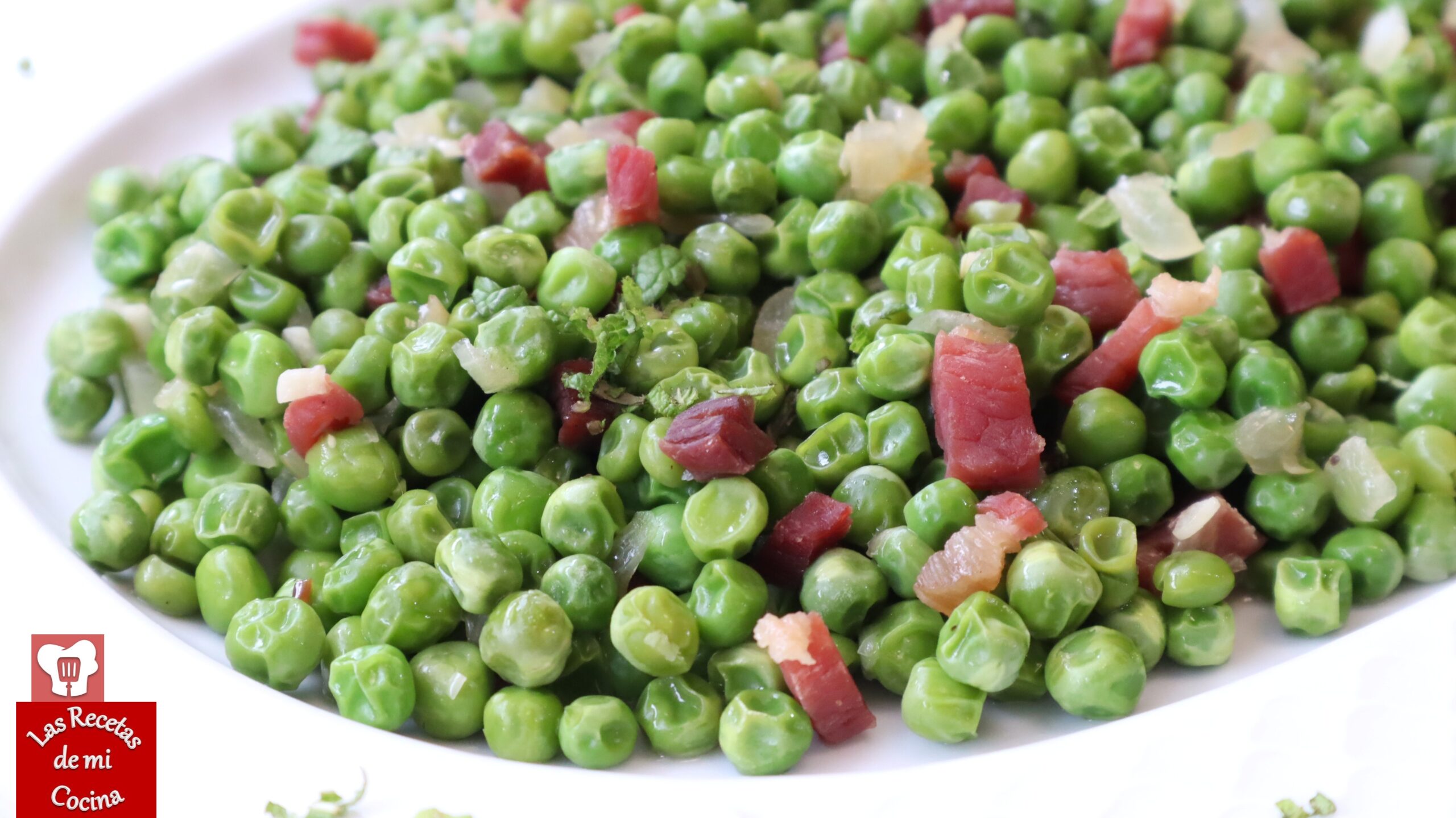 GUISANTES CON JAMÓN (VIDEORECETA)